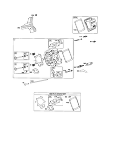 Cylinder Head Diagram and Parts List for 20B400 0017-0698 Briggs and Stratton Engine